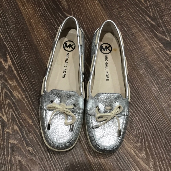 Michael Kors Metallic Boat Shoes - Picture 1 of 6